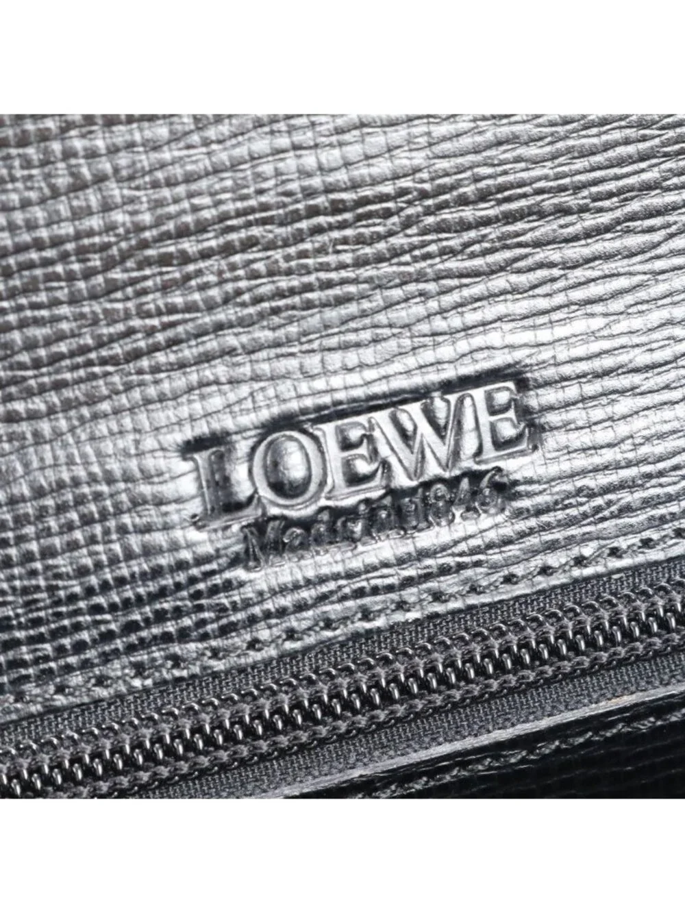 Loewe Anagram Leather Business Document Briefcase Black